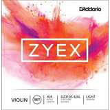 Encordado Para Violin 4/4 Daddario Zyex Dz310s4/4l Light
