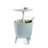 Mesa Keter Cool Bar Hielera Frapera Puff Exterior Jardin