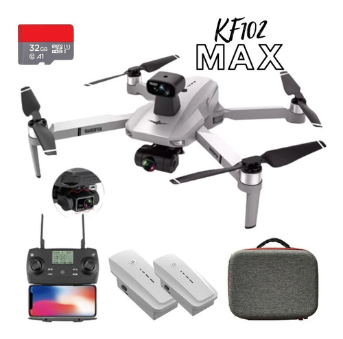 Drone Kf102 Max Com S/de Obstáculos + Case 2 Baterias Mini 2