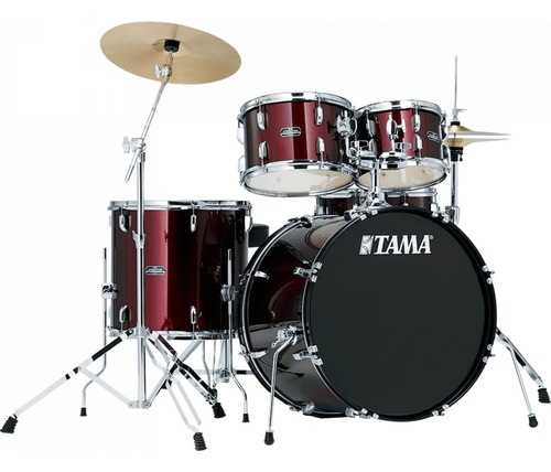 Bateria Tama Sg52kh6c Vino Con Atriles Stage Star 5 Pzas