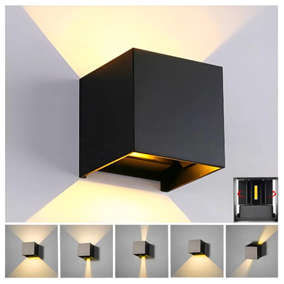 Gosun® Lámpara De Pared Led 12w Impermeable Foco Flotante Estructura Negro - Blanco Cálido | MercadoLibre