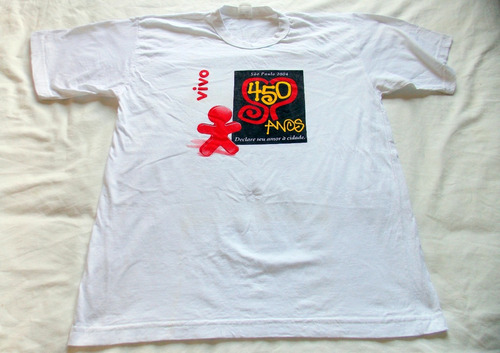 Camiseta Comemorativa Aniversário São Paulo Sp 450 Anos 2004