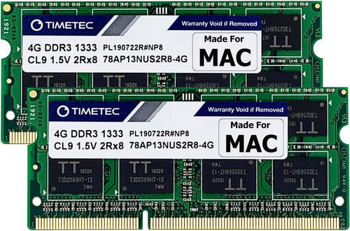 Memoria Ram Timetec 2 X 4 Gb Sodimm Ddr3 Sdram 1333 Mhz