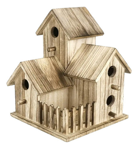 Casa Para Pájaros Pajarera Nido De Aves Madera Grande