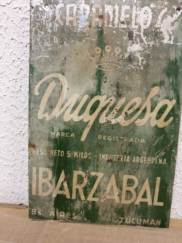 Antiguo Cartel Litografiado Caramelos Duquesa- Museo 