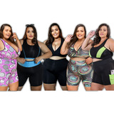 Kit 5 Roupa Academia Feminina Conjunto Fitness Plus Size 58