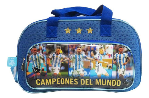 Bolso Afa Argentina Campeones Del Mundo Colonia Club Pileta Color Azul Afa Campeones Del Mundo