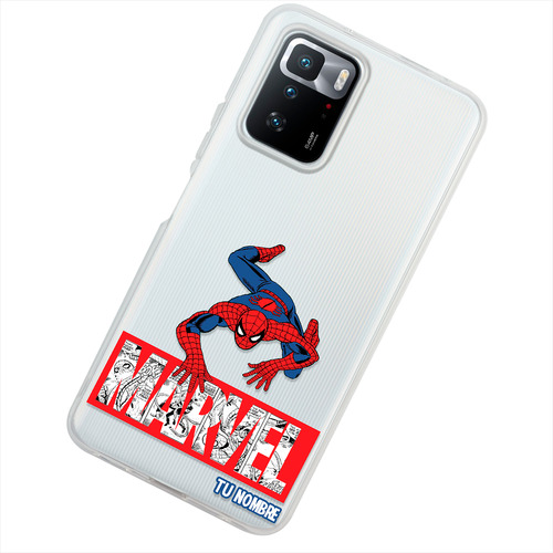 Funda Para Xiaomi Spiderman Marvel Con Tu Nombre