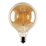 Lampara Globo Foco Led Filamento Ambar Vintage 6w