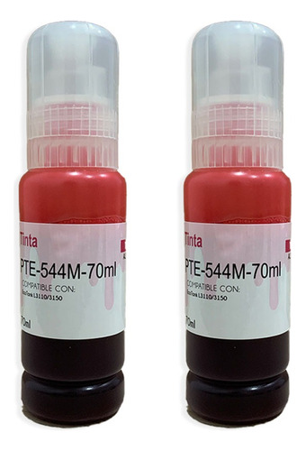 2 Tintas Magenta Compatible Epson T544m L1110 L3110 544