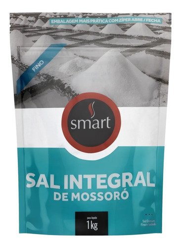 Sal Marinho Fino  Smart Sal Em Pouch Sem Glúten 1 Kg