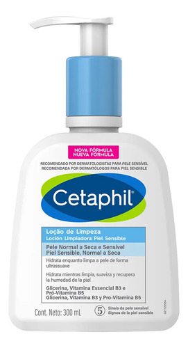 Cetaphil Loción Limpiadora Piel Sensible Rostro/cuerpo 300ml