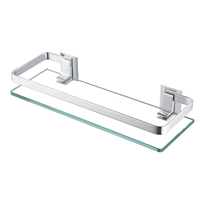 Estante Esquinero Amurable Vidrio Aluminio Inoxidable Baño Ottone | Envío gratis