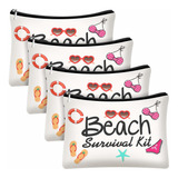 Kit De Supervivencia De Playa Para Mujer, Bolsa De Maquillaj