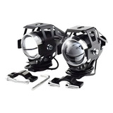 Kit Faros Aux Anti Niebla Cree Led U5 Lupa Ojo De Angel Moto