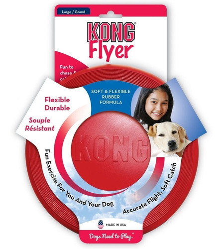 Kong Flyer Frisbee Disco Juguete Flexible Para Mascota Perro