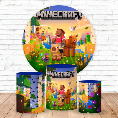 Kit Painel Redondo E Capa Para Trio De Cilindros Minecraft