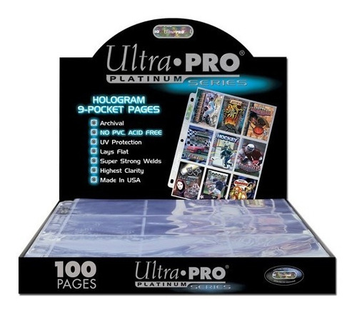 Folios De 9 Bolsillos Ultrapro Platinum Caja X100 - Magic Z