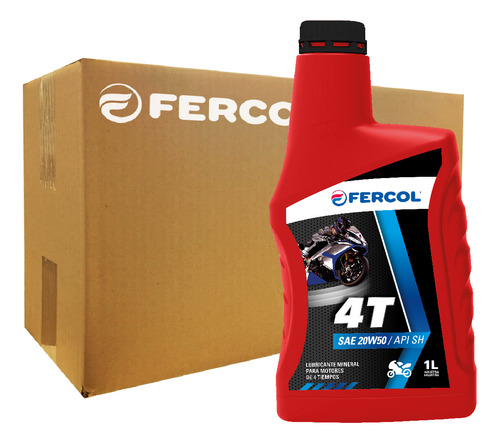 Aceite Fercol 4t 20w-50 1 Lt (caja De 12 X 1 Lt)