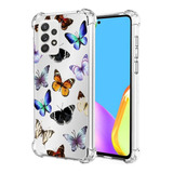 Funda Para Samsung Galaxy A52 - Transparente Con Mariposas