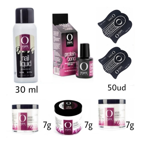 Mini Kit Básico  Para Uñas Acrilicas De Organic Nails