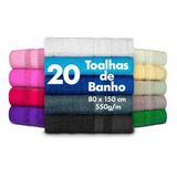 Kit - 20 Toalhas De Banho Gigante - Spa - Hotel 500g/m²