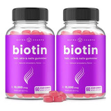 Biotina Gummies 10,000mcg Highest Potency For Healthy Hair,