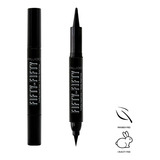 Delineador Doble Cat Eye + Smokey Kajal Fifty Fifty Palladio Color Negro Efecto Mate