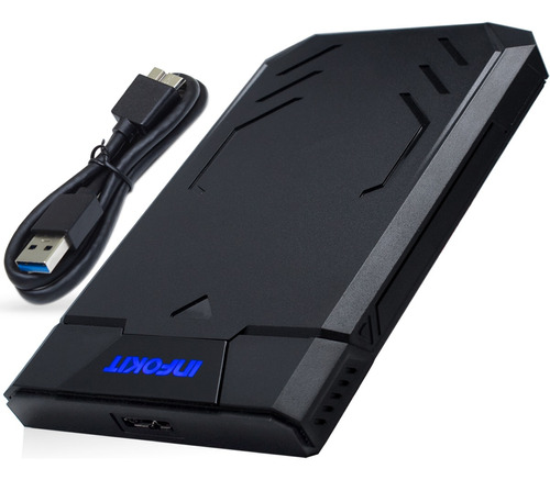 Case Hd Externo Notebook 2.5 Usb 3.0 Gaveta Ssd 5gb Led Rgb