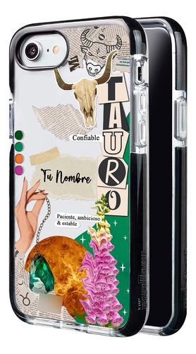 Funda Para iPhone Mujer Signo Zodiaco Tauro Tu Nombre