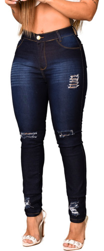 Calça Skinny Jeans Feminina Com Lycra Premium Levanta Bumbum