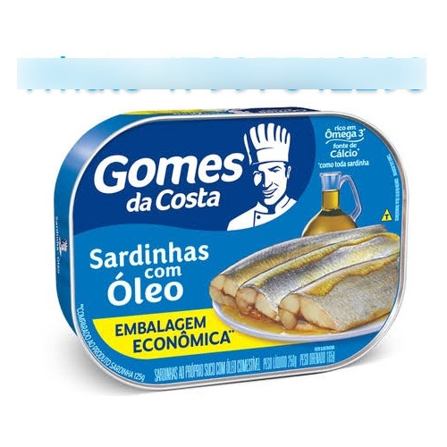 Sardinha Com Óleo Gomes Da Costa Lata 250g