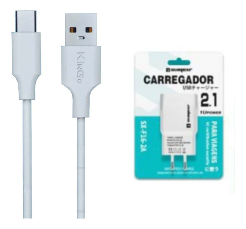 Carregador 2 Metros Para Samsung Galaxy A30s Cabo E Fonte