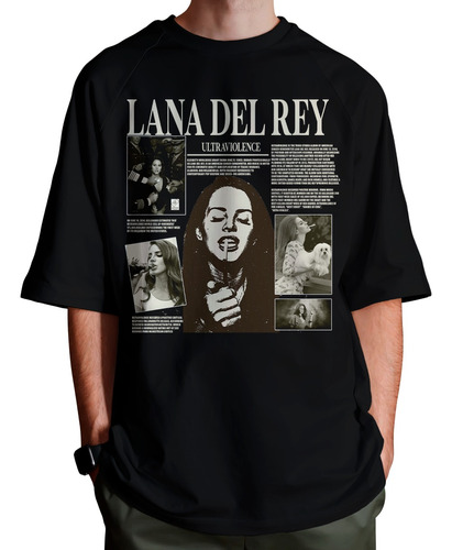 Camiseta Oversized Lana Del Rey Ultraviolence Album Pop