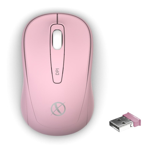 Mouse Inalambrico Xinua M1 Blanco Rosa Ajuste Dpi Usb 2.4ghz