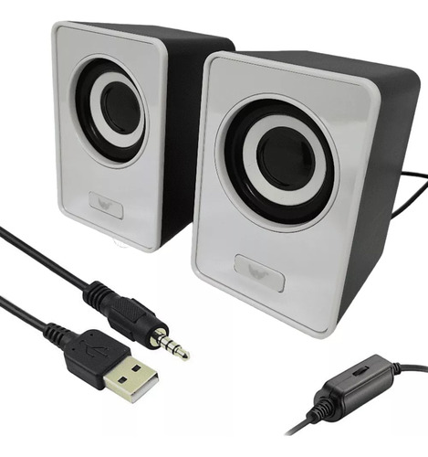 Caixinha De Som Estéreo Para Pc, Celular 3w Rms