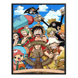 Cuadro Anime One Piece Personajes Piratas Cuarto C/ Marco