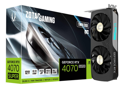 Placa De Vídeo Zotac Gaming Geforce Rtx 4070 Super Twin Edge Oc 12gb Gddr6x