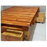 Cama 2 Plz. De Pallets +2 Cajones B/cama C/ruedas 1.90x1.40