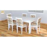 Combo Mesa Laqueada 180 X 80 + 6 Sillas  Atenas  Guatambu