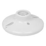 Portalampara De Porcelana 4 1/2  Circular 3 Pz Volteck 46524