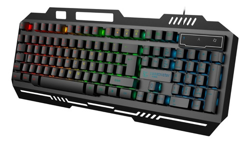 Teclado Gamer Rgb Constrictor Qwerty Metal Color Del Teclado Negro Idioma Español España