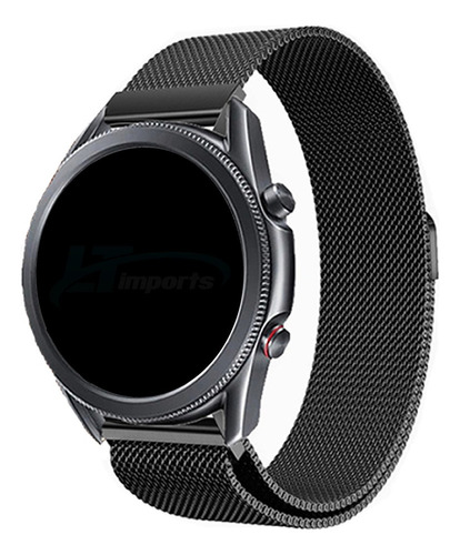 Pulsera Milanese Loop De 22 Mm Para Samsung Galaxy Watch 3 De 45 Mm, Color Negro