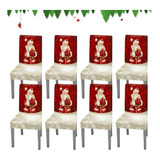 Fundas Sillas Navidad 8 Pz Comedor Adornos Decoracion Hogar