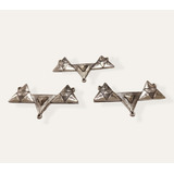 3 Dijes Triángulo Base Pechera Pirámide Metal Collar Bijou 