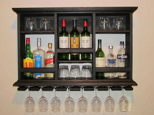 Repisa Mini Bar Flotante Cava Porta Vinos