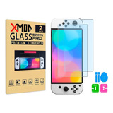 2 Vidrio Templado Protector Pantalla Nintendo Switch Oled