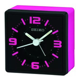 Reloj Despertador Seiko Qhe091p Violeta Oficial Casiocentro