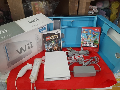 Wii Retrocompatible Con Caja,wii Party,new Mario Y Star Wars