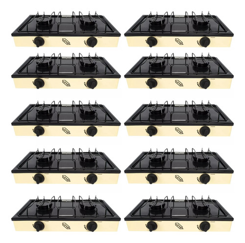 10 Parrillas De Gas 2 Quemadores Iusa Avena Portátil Mayoreo
